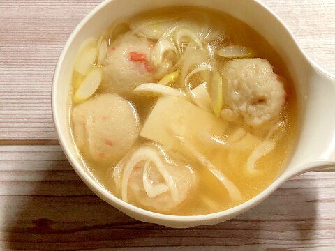 すり身と豆腐の中華風スープ♪